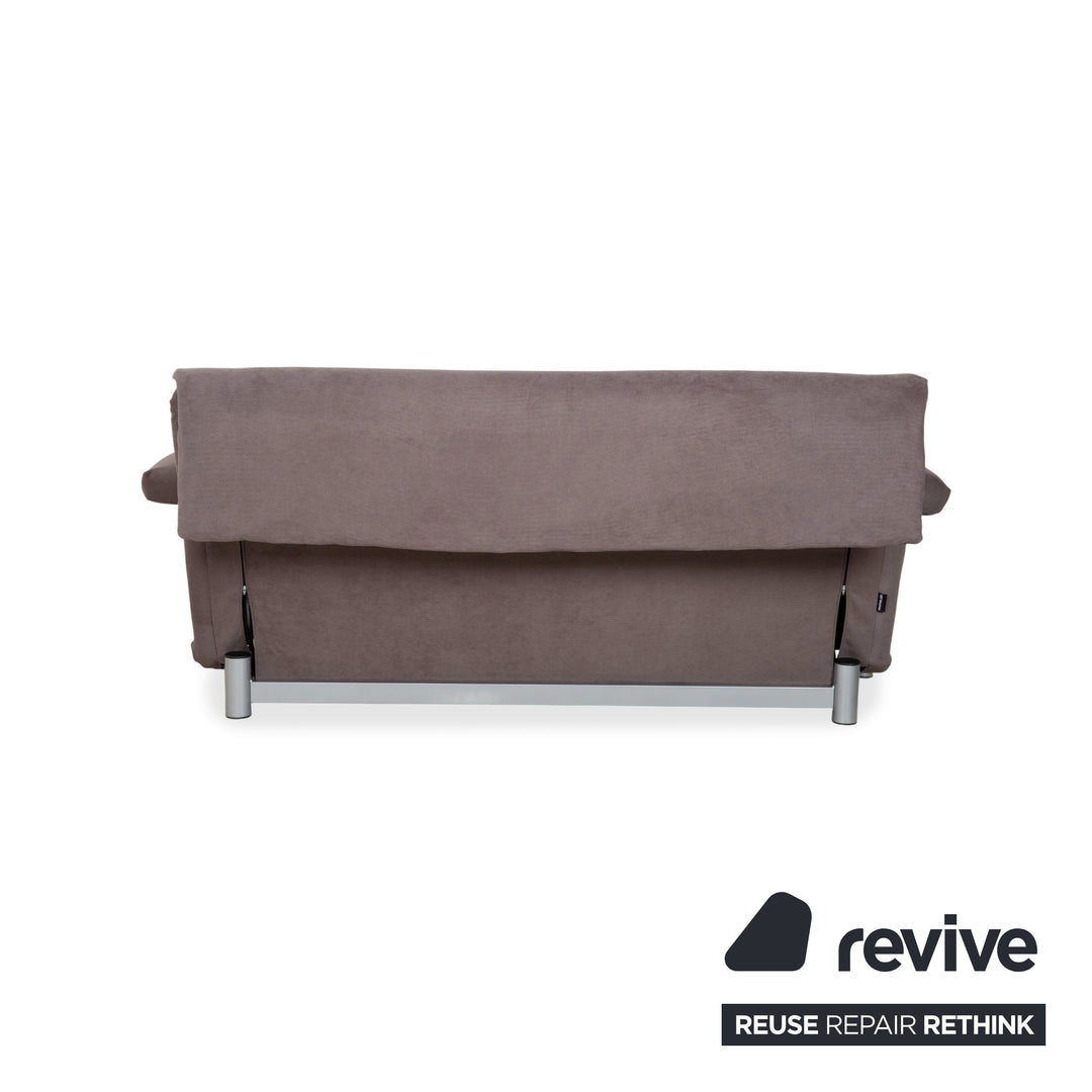 Ligne Roset Multy Fabric Three-Seater Sofa Grey Taupe Manual Sleeping Function Sofa Couch New Upholstery