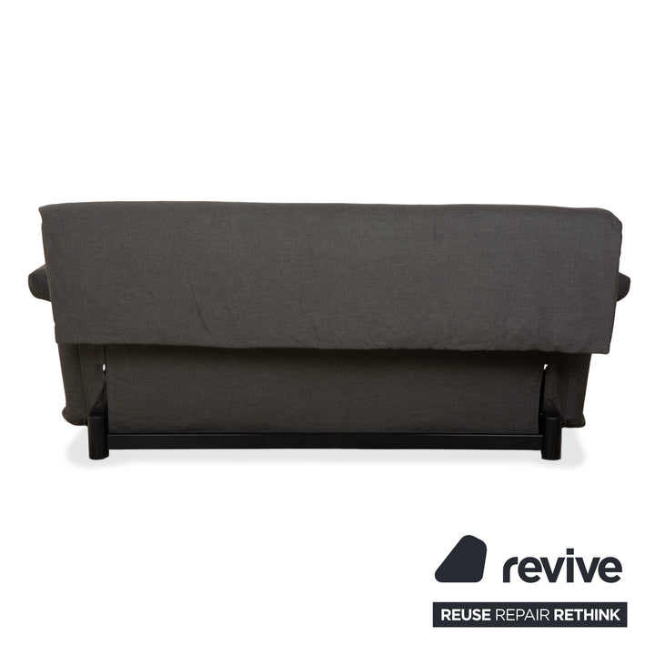 Ligne Roset Multy Stoff Dreisitzer Grau manuelle Schlaffunktion Sofa Couch Neubezug