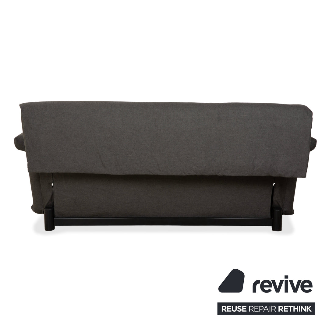 Ligne Roset Multy Stoff Dreisitzer Grau manuelle Schlaffunktion Sofa Couch Neubezug
