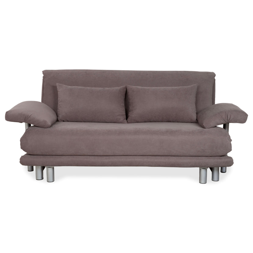 Ligne Roset Multy Tissu Trois places Gris Taupe Fonction couchage manuel Canapé Refait à neuf