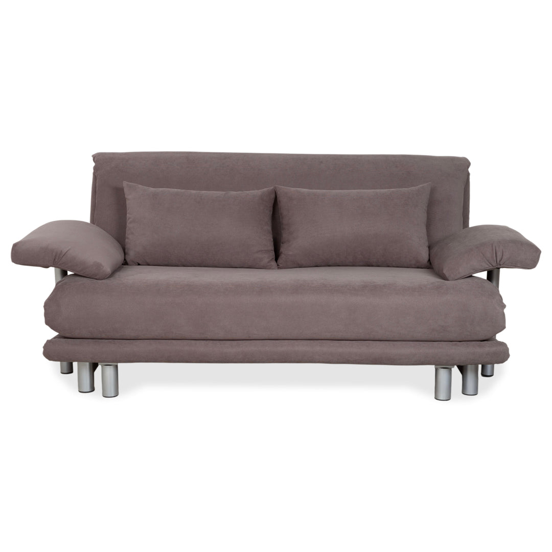 Ligne Roset Multy Fabric Three-Seater Sofa Grey Taupe Manual Sleeping Function Sofa Couch New Upholstery