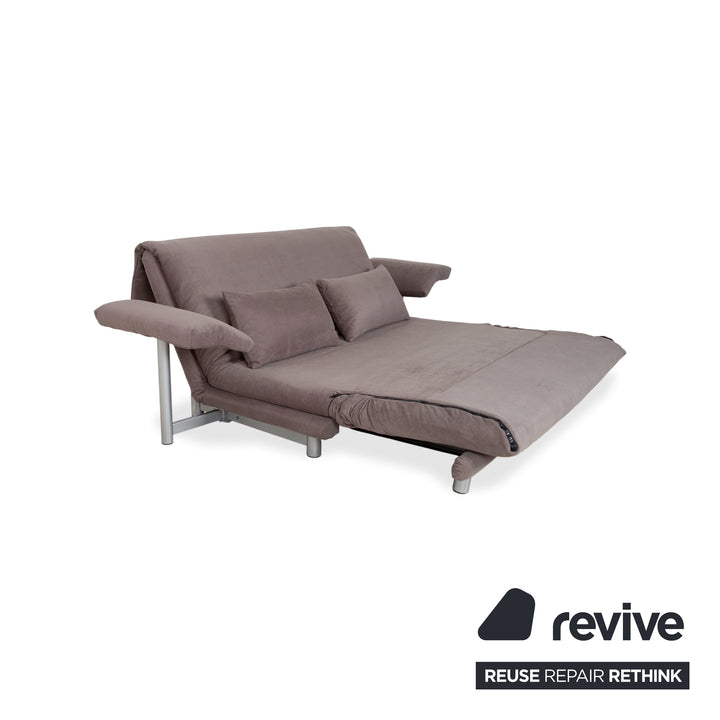 Ligne Roset Multy Fabric Three-Seater Sofa Grey Taupe Manual Sleeping Function Sofa Couch New Upholstery