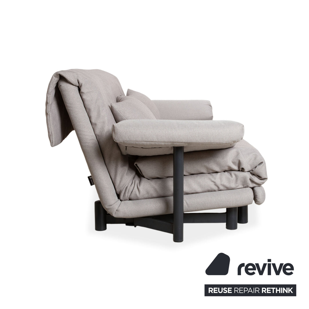 Ligne Roset Multy Stoff Dreisitzer Grau Schlaffunktion