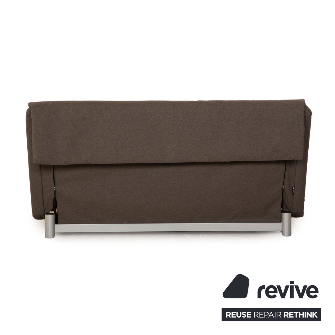 Ligne roset Canapé lit 3 places en tissu Multy gris fonction manuelle housse neuve