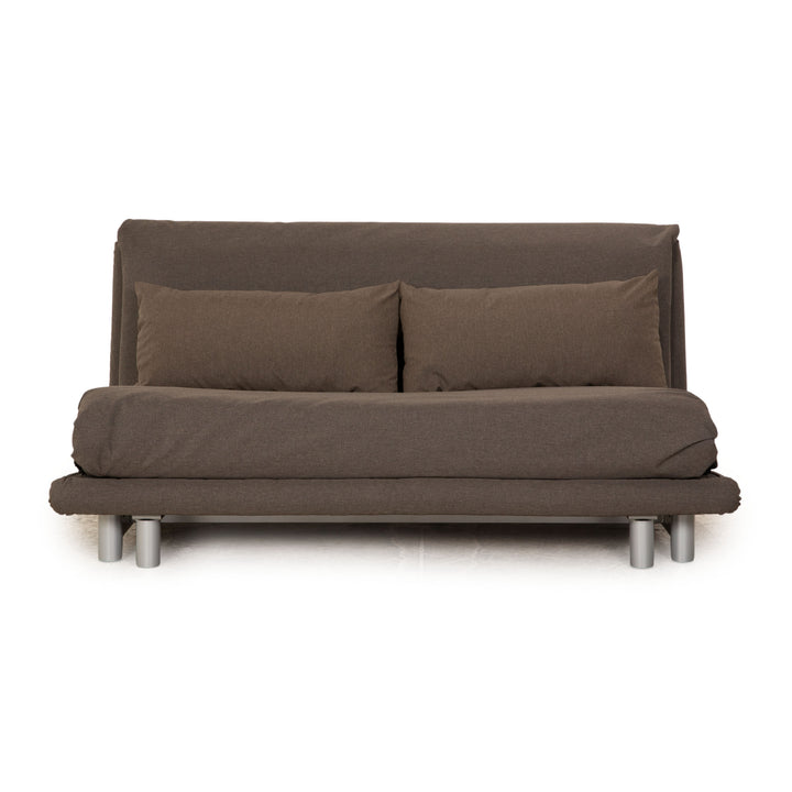 Ligne roset Canapé lit 3 places en tissu Multy gris fonction manuelle housse neuve