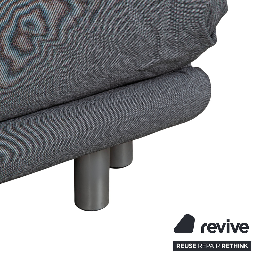 Ligne Roset Multy Tissu Canapé trois places gris avec fonction couchage