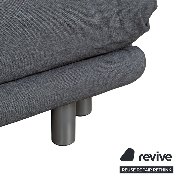 Ligne Roset Multy Tissu Canapé trois places gris avec fonction couchage