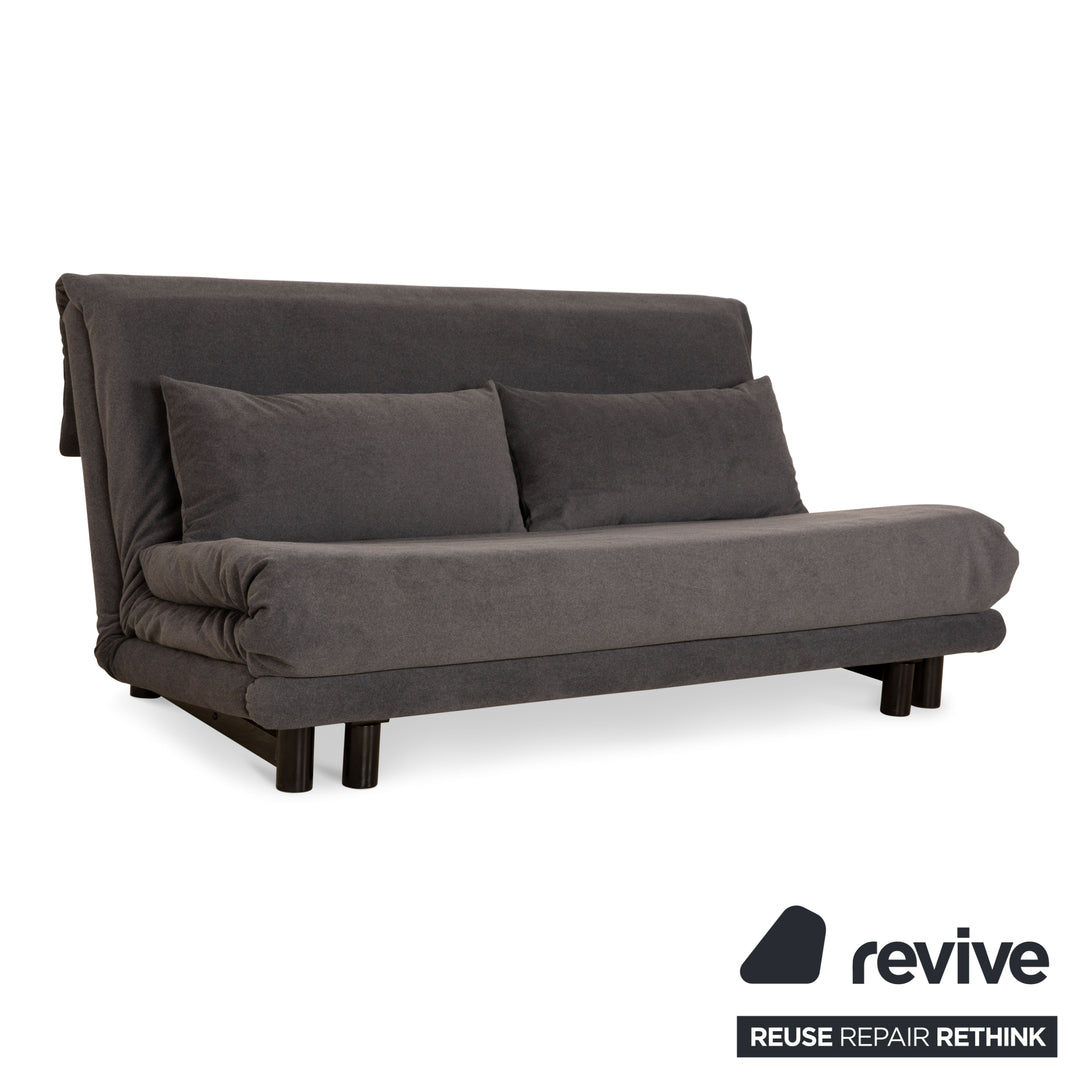 ligne roset Multy Stoff Dreisitzer Grau Sofa Couch Schlafsofa Neubezug manuelle Funktion