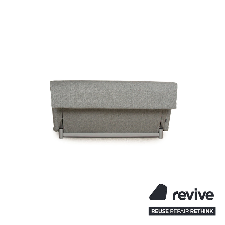 Ligne Roset Multy fabric three-seater grey mottled manual function sofa bed (GLOW 502 Q2 by Rohleder)