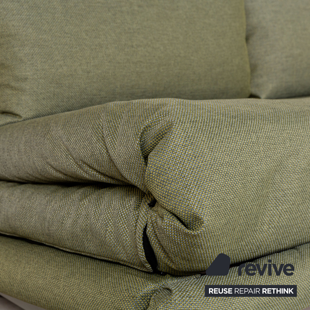 Canapé convertible 3 places en tissu Multy Ligne Roset vert à fonction manuelle
