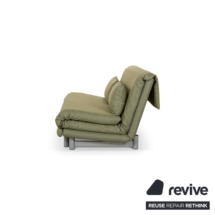 Ligne Roset Multy stof trepersoners sofa grøn manuel funktion sovesofa