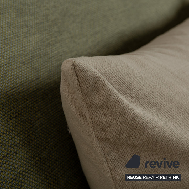 Ligne Roset Multy Stoff Dreisitzer Grün manuelle Funktion Schlafsofa Neubezug
