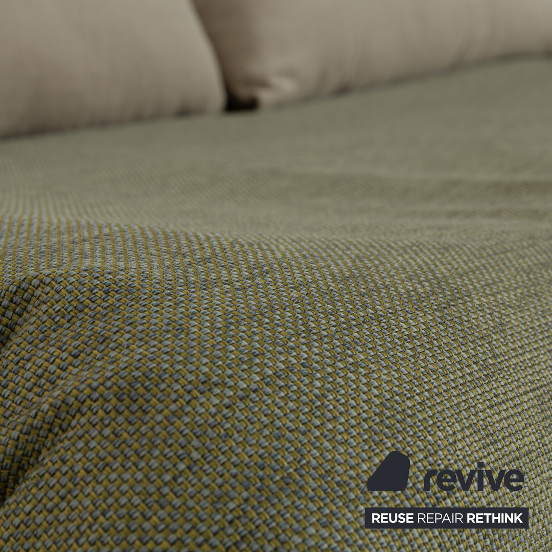 Ligne Roset Multy Stoff Dreisitzer Grün manuelle Funktion Schlafsofa Neubezug