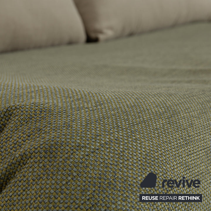 Ligne Roset Multy Stoff Dreisitzer Grün manuelle Funktion Schlafsofa Neubezug