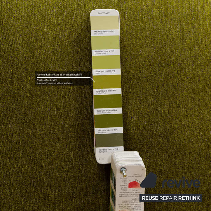 Ligne Roset Multy fabric three-seater green manual function sofa bed reupholstery