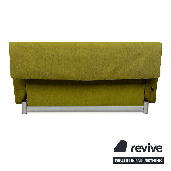 Ligne Roset Multy fabric three-seater green manual function sofa bed reupholstery