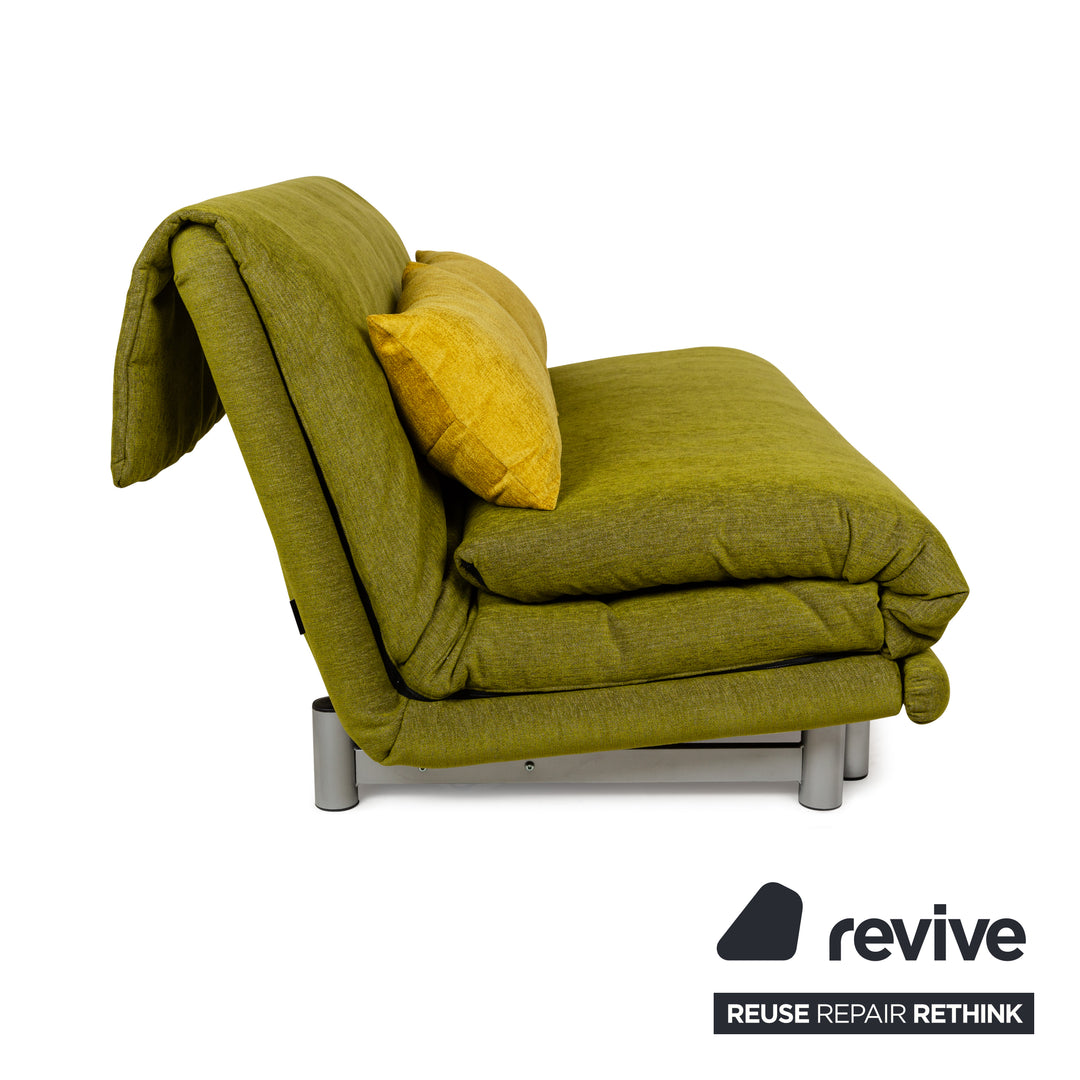 Ligne Roset Multy stof trepersoners sofa grøn manuel funktion sovesofa nypolstret