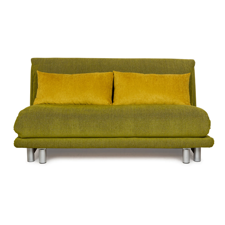 Ligne Roset Multy fabric three-seater green manual function sofa bed reupholstery