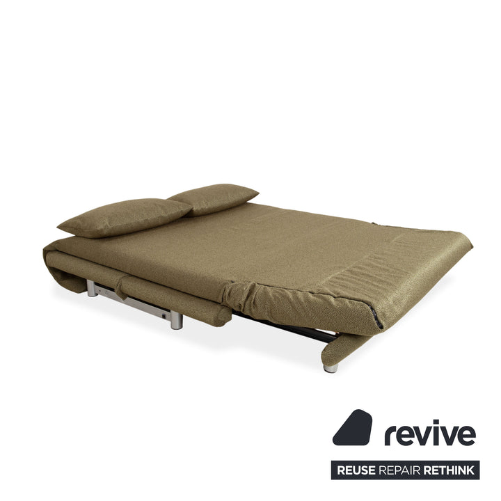 Ligne Roset Multy Fabric Three-Seater Green Manual Sleep Function Reupholstered