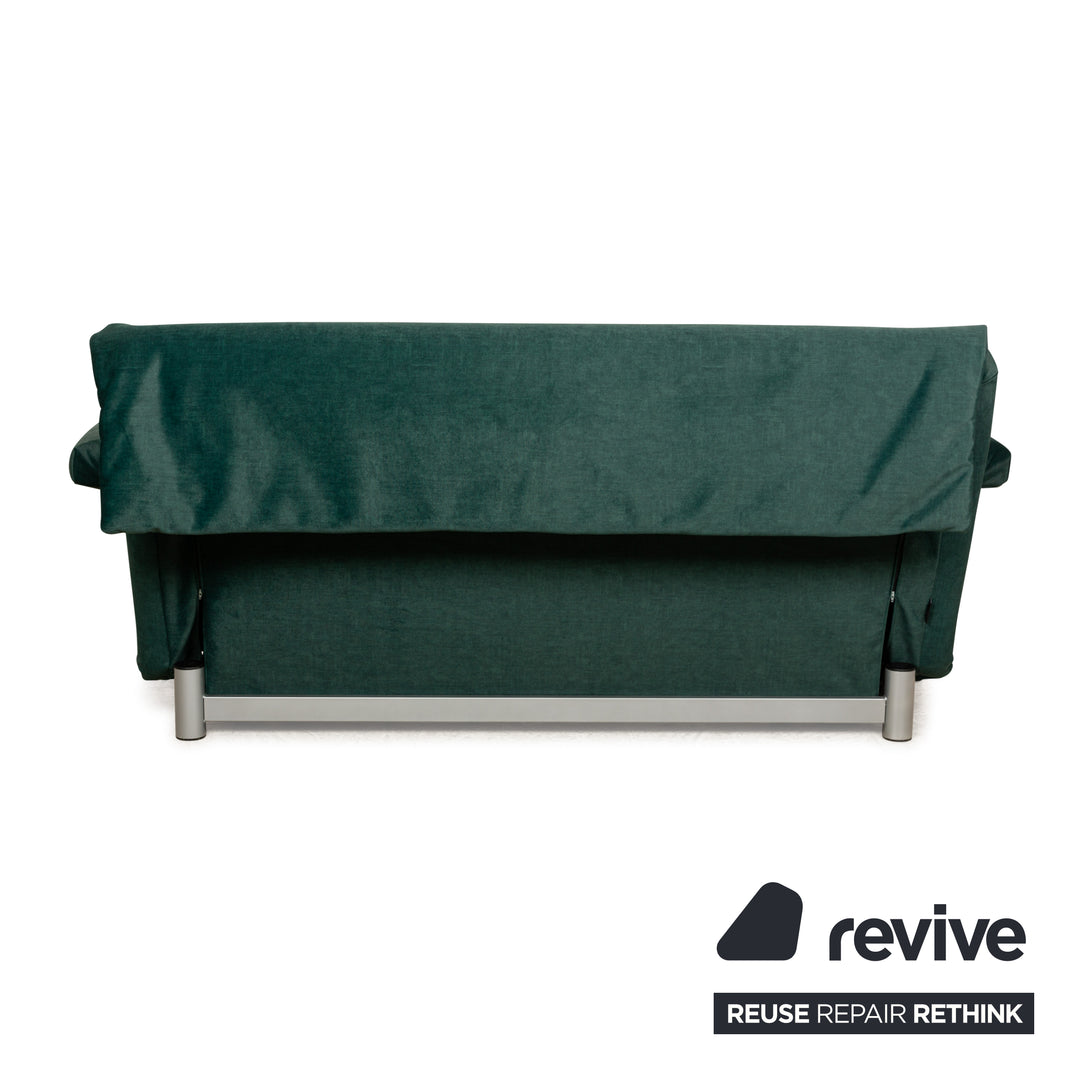 Ligne Roset Multy Canapé 3 places en tissu vert avec fonction couchage Nouvelle housse