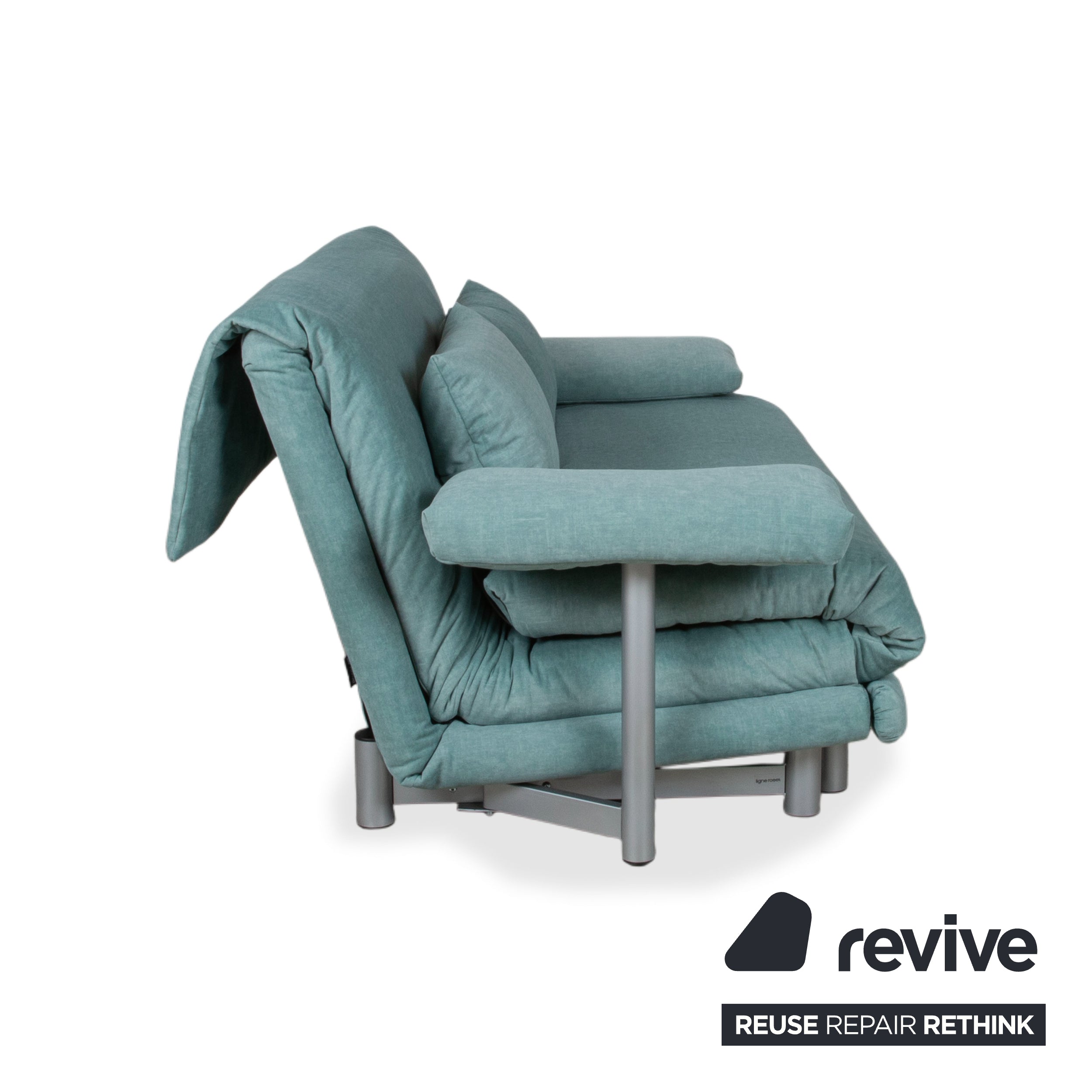 Ligne Roset Multy Canapé 3 places en tissu vert avec fonction couchage Nouvelle housse