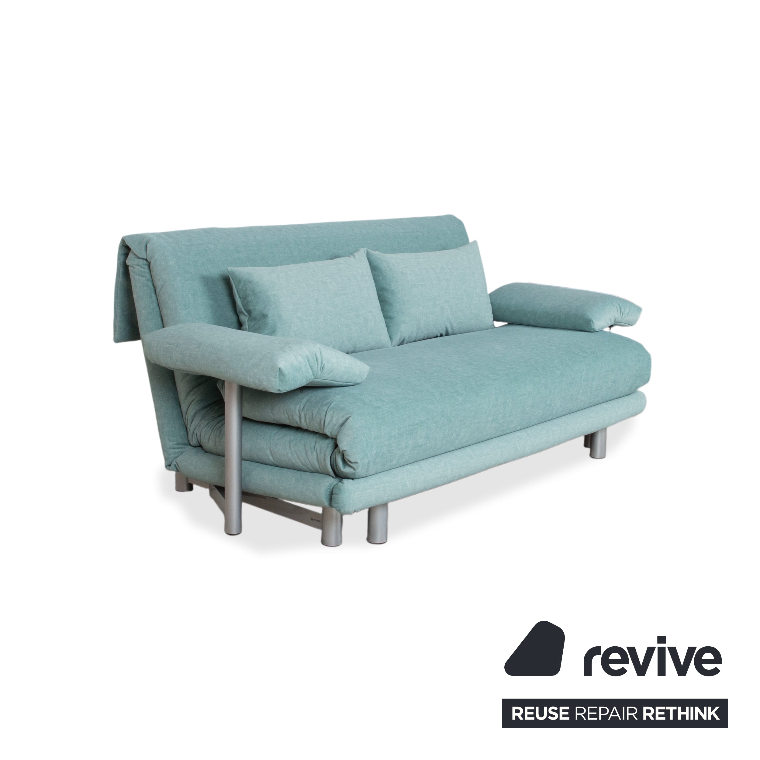 Ligne Roset Multy Canapé 3 places en tissu vert avec fonction couchage Nouvelle housse
