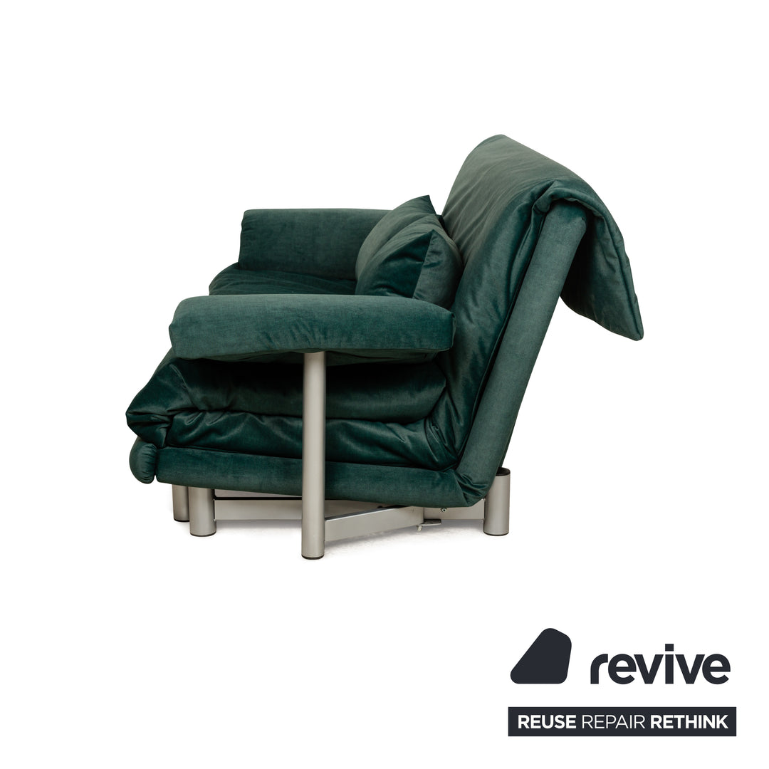 Ligne Roset Multy Canapé 3 places en tissu vert avec fonction couchage Nouvelle housse