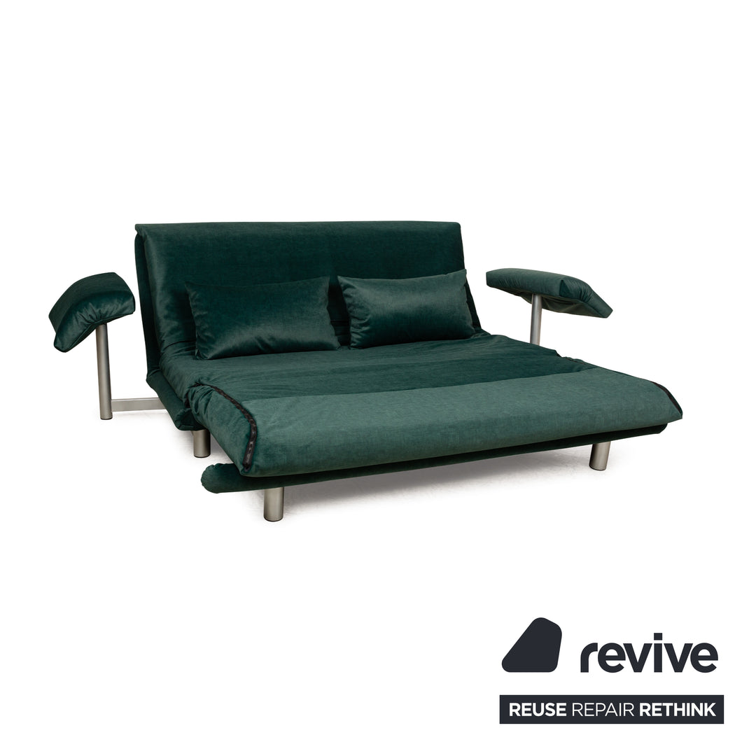 Ligne Roset Multy Canapé 3 places en tissu vert avec fonction couchage Nouvelle housse