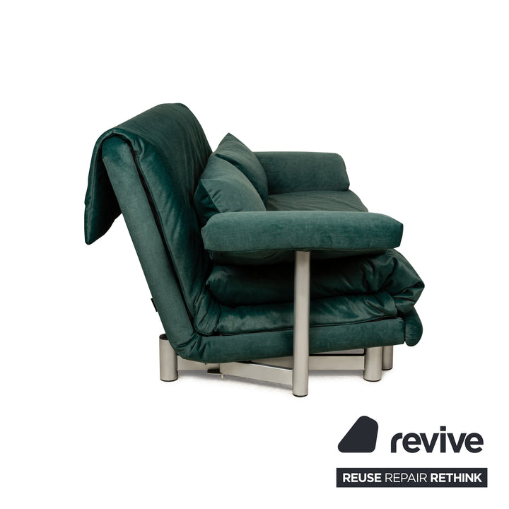 Ligne Roset Multy Canapé 3 places en tissu vert avec fonction couchage Nouvelle housse