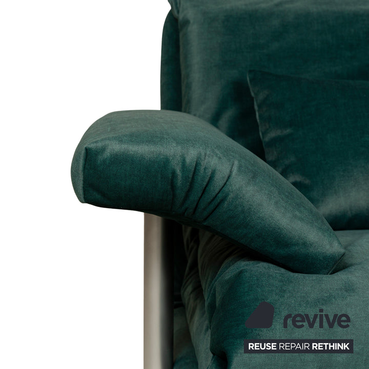 Ligne Roset Multy Canapé 3 places en tissu vert avec fonction couchage Nouvelle housse