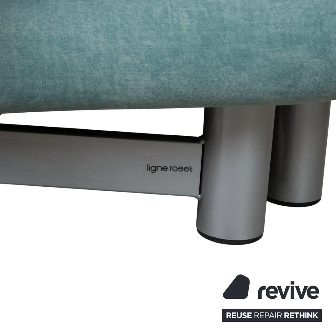 Ligne Roset Multy Canapé 3 places en tissu vert avec fonction couchage Nouvelle housse