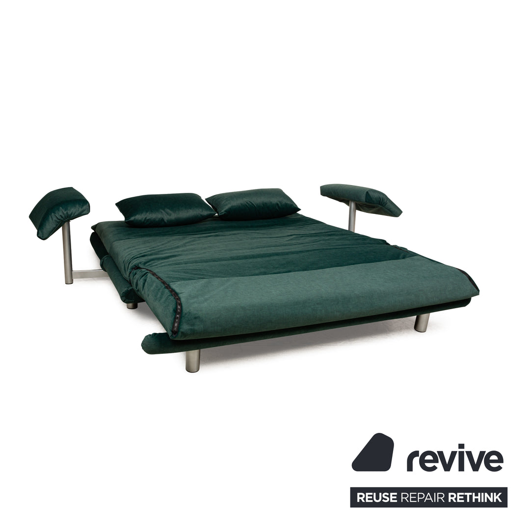 Ligne Roset Multy Canapé 3 places en tissu vert avec fonction couchage Nouvelle housse