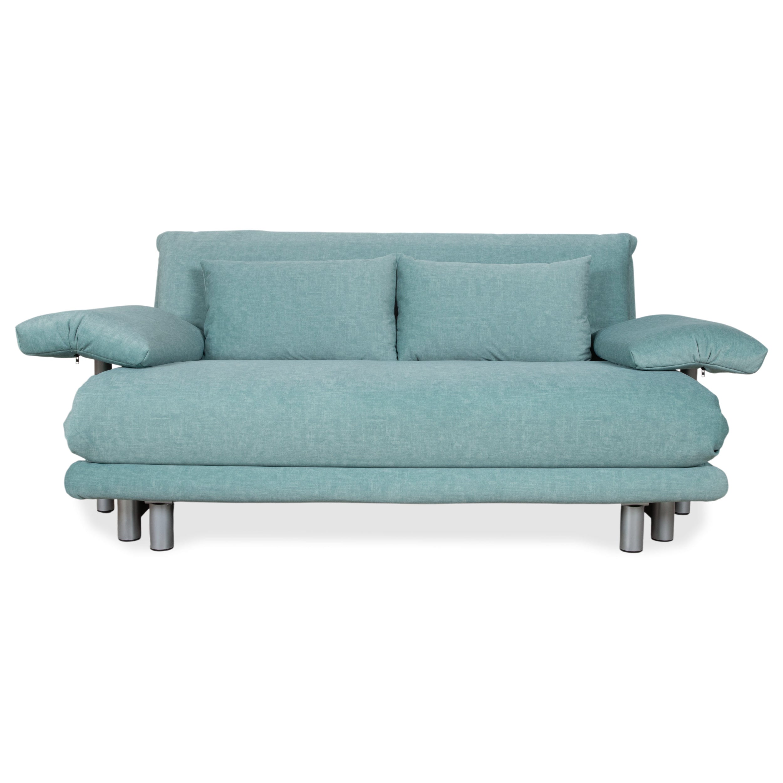 Ligne Roset Multy Canapé 3 places en tissu vert avec fonction couchage Nouvelle housse