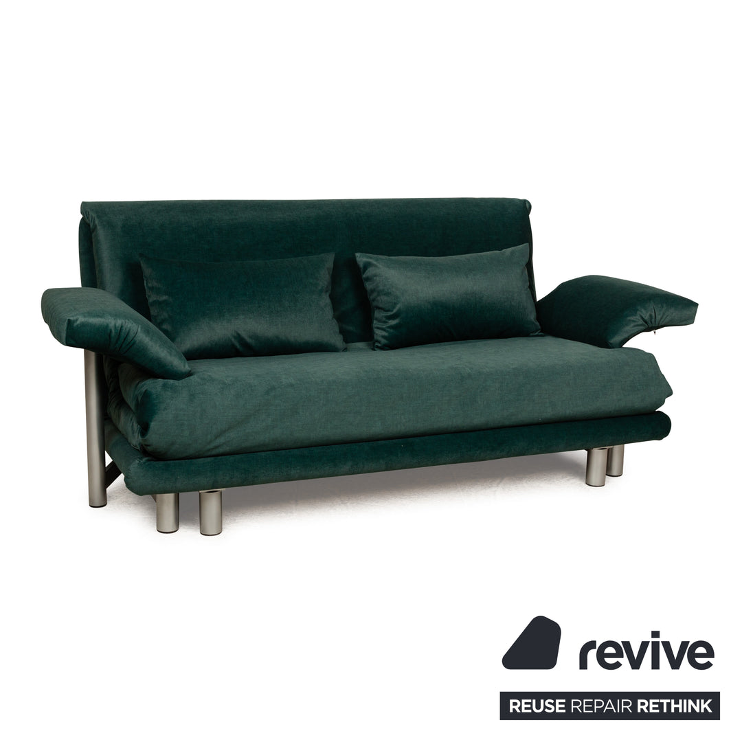 Ligne Roset Multy Canapé 3 places en tissu vert avec fonction couchage Nouvelle housse