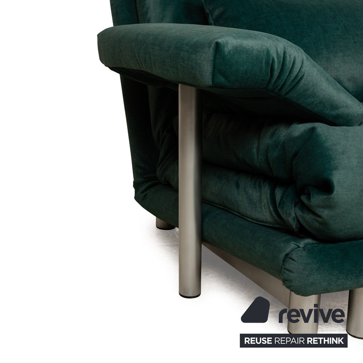 Ligne Roset Multy Fabric Three-Seater Green Sleeping Function New Cover