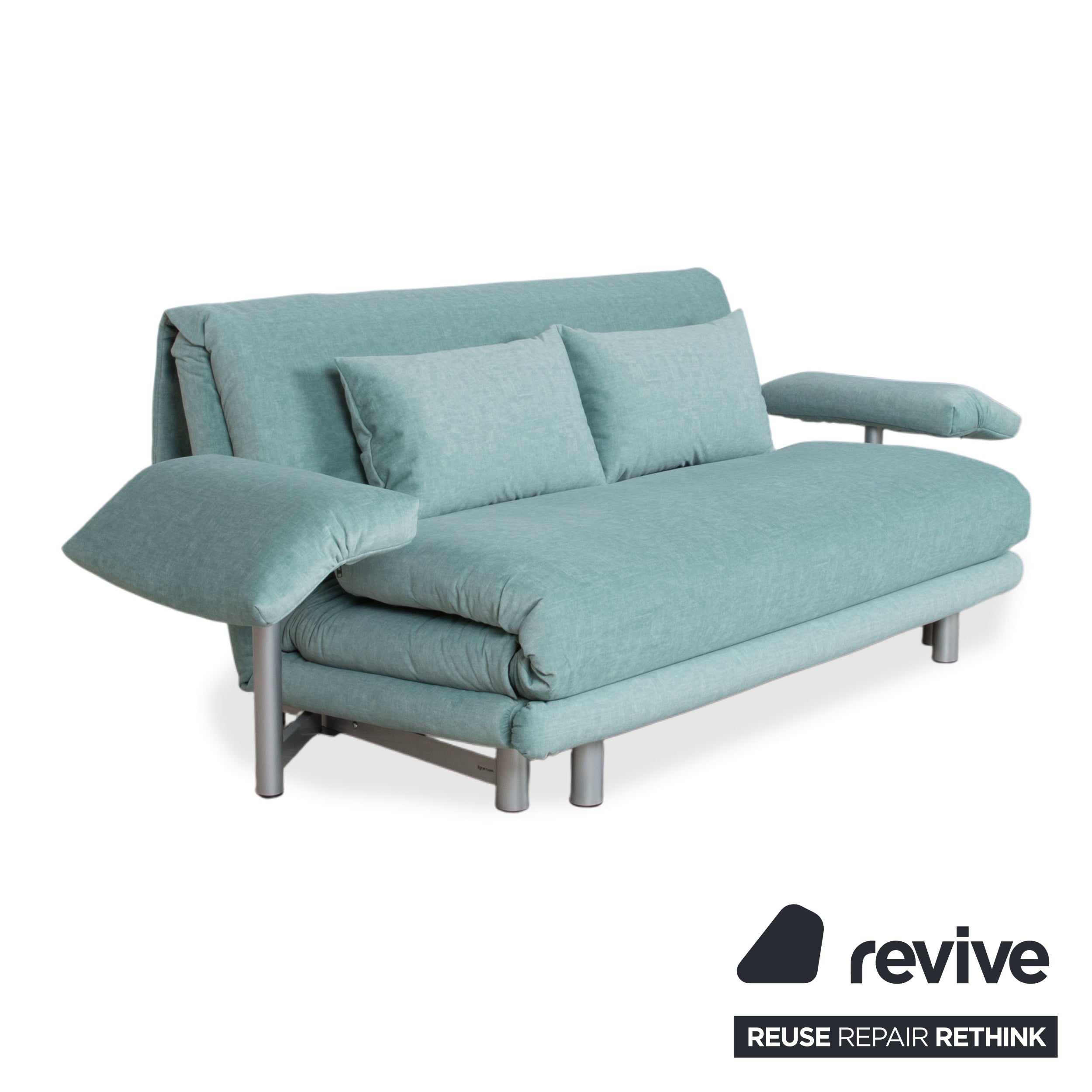 Ligne Roset Multy Canapé 3 places en tissu vert avec fonction couchage Nouvelle housse