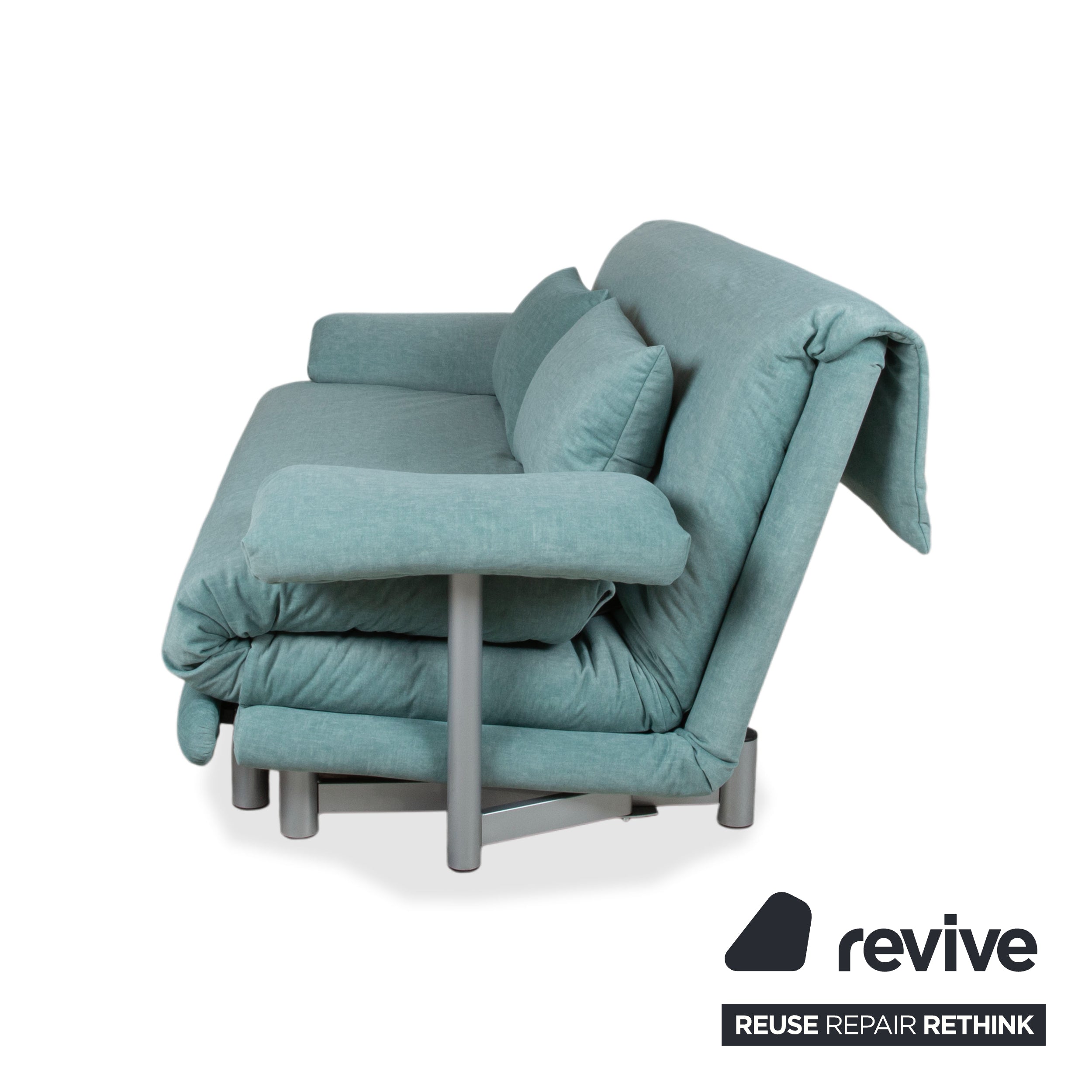 Ligne Roset Multy Canapé 3 places en tissu vert avec fonction couchage Nouvelle housse
