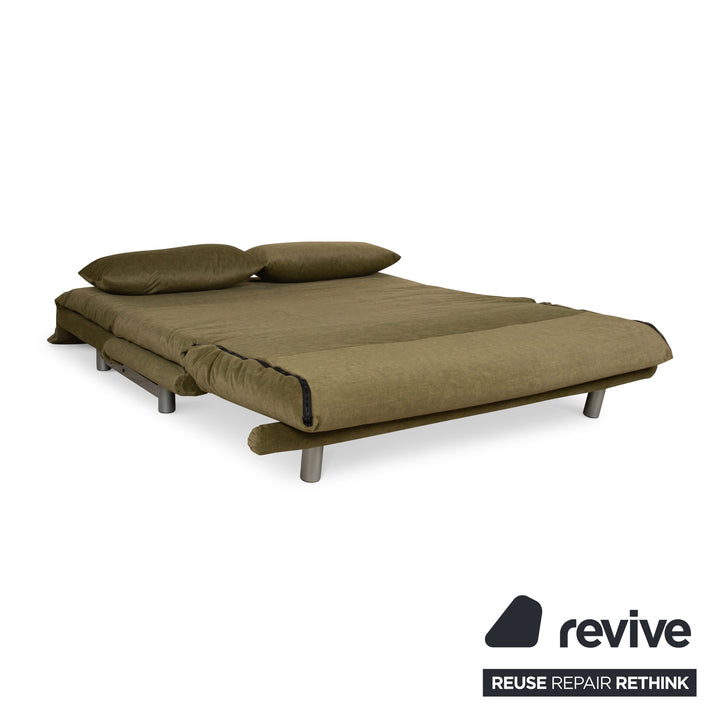 ligne roset Multy stof driezits groen bank slaapbank bankstel manuele slaapfunctie opnieuw bekleed