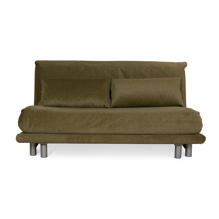 ligne roset Multy stof driezits groen bank slaapbank bankstel manuele slaapfunctie opnieuw bekleed