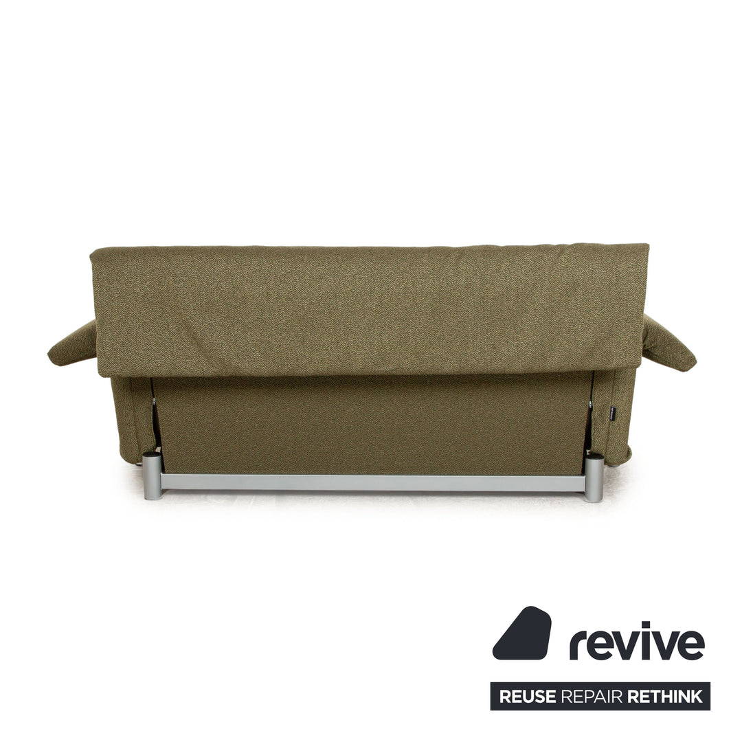 Ligne Roset Tissu Multy 3 places tissu vert avec accoudoirs canapé-lit à fonction manuelle (GLOW 524 Q2 de Rohleder)