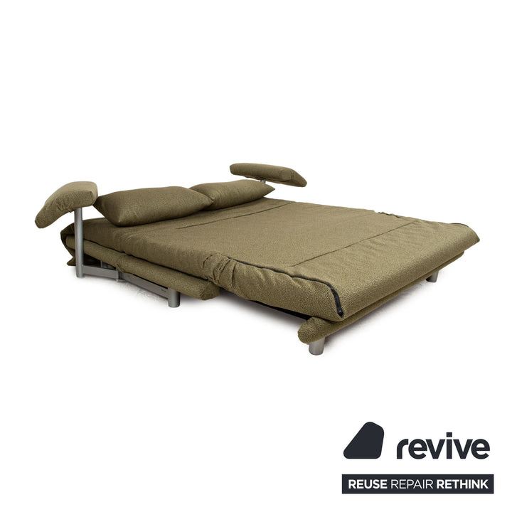 Ligne Roset Tissu Multy 3 places tissu vert avec accoudoirs canapé-lit à fonction manuelle (GLOW 524 Q2 de Rohleder)
