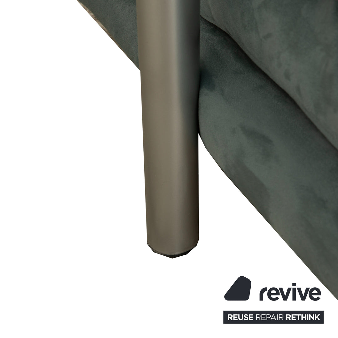 Ligne Roset Multy Stoff Dreisitzer Hellblau Grau Schlaffunktion Neubezug