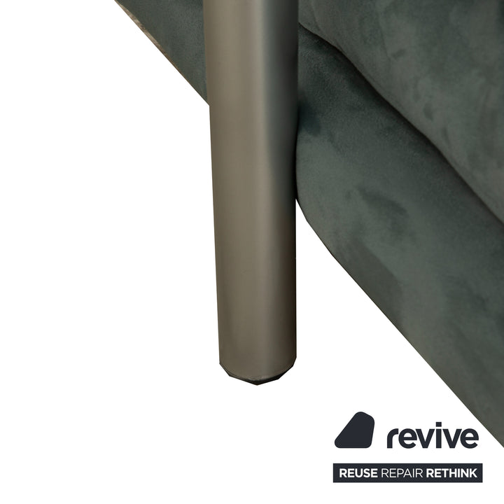 Ligne Roset Multy Stoff Dreisitzer Hellblau Grau Schlaffunktion Neubezug