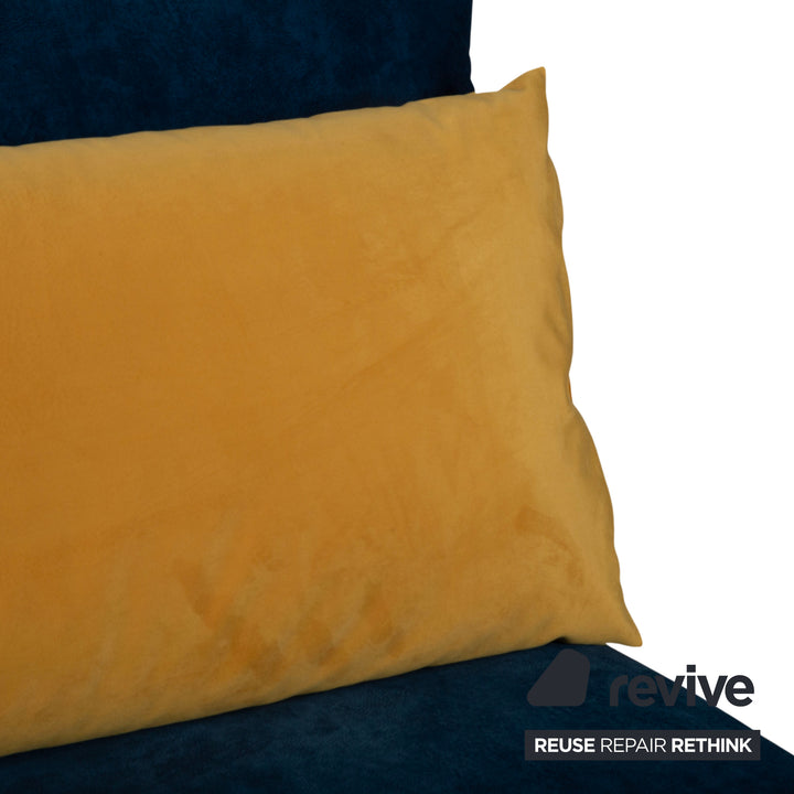Ligne Roset Multy Stoff Dreisitzer Dunkelblau Couch manuelle Funktion Schlafsofa Neubezug VENTURA 340