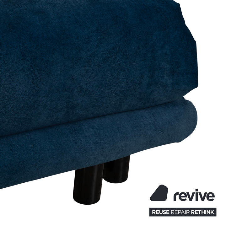 Ligne Roset Multy Stoff Dreisitzer Dunkelblau Couch manuelle Funktion Schlafsofa Neubezug VENTURA 340