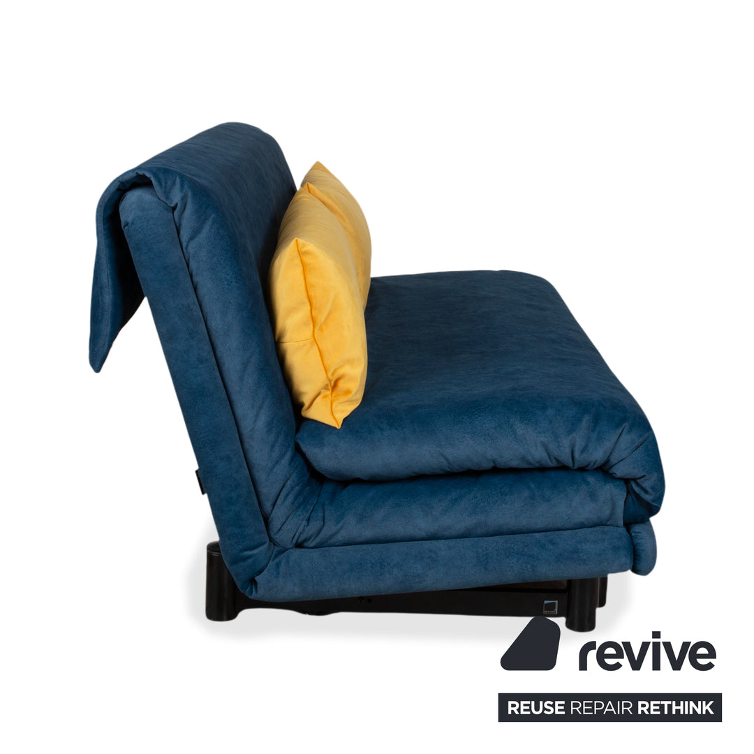 Ligne Roset Multy Stoff Dreisitzer Dunkelblau Couch manuelle Funktion Schlafsofa Neubezug VENTURA 340