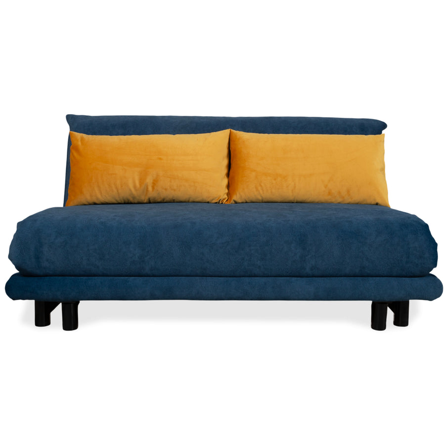 Ligne Roset Multy Stoff Dreisitzer Dunkelblau Couch manuelle Funktion Schlafsofa Neubezug VENTURA 340