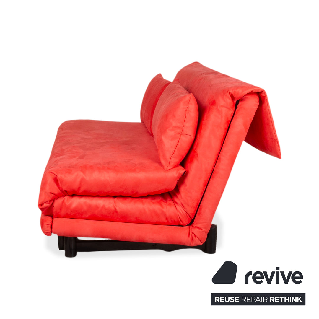 Ligne Roset Multy Tissu Rouge Trois Places Fonction Couchage Manuelle Canapé Convertible Revêtement Neuf DENVER 348