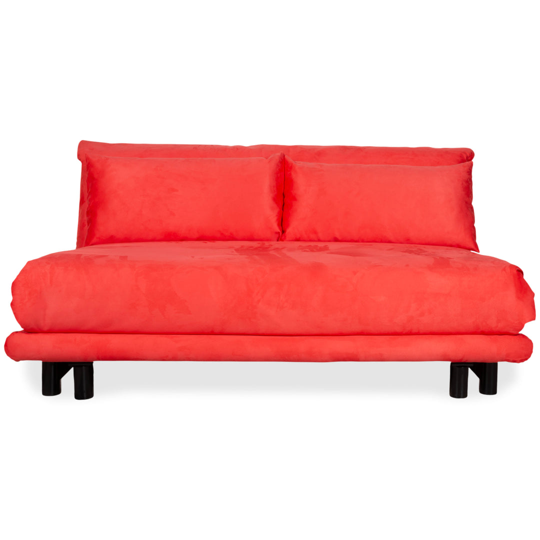Ligne Roset Multy Tissu Rouge Trois Places Fonction Couchage Manuelle Canapé Convertible Revêtement Neuf DENVER 348