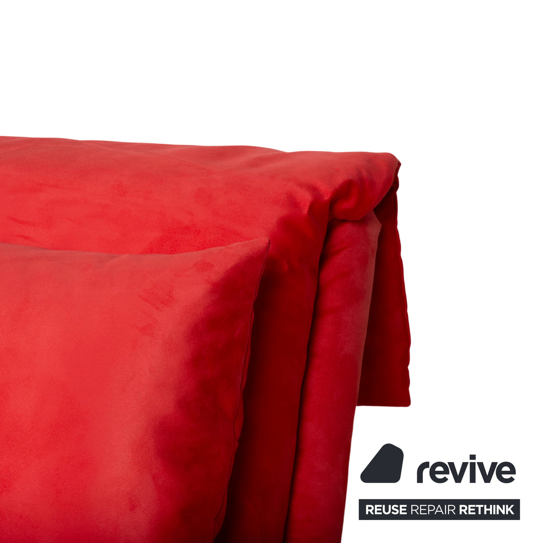 Ligne Roset Multy Tissu Rouge Trois Places Fonction Couchage Manuelle Canapé Convertible Revêtement Neuf DENVER 348